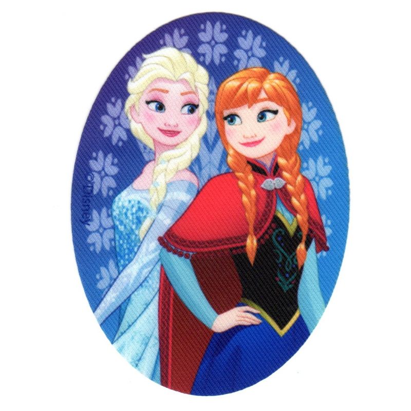 2521 ecusson thermocollant la reine des neiges frozen elsa et anna portrait 8 x 11 cm